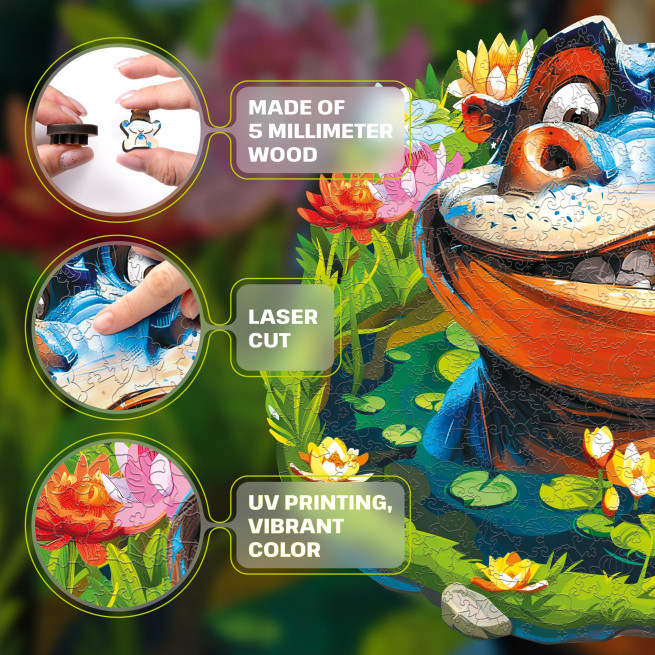 Images and photos of Funny Hippo Puzzle 300 pieces. ESC WELT.