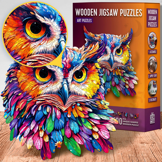 Images and photos of OWL PUZZLE 200 PIECES. ESC WELT.