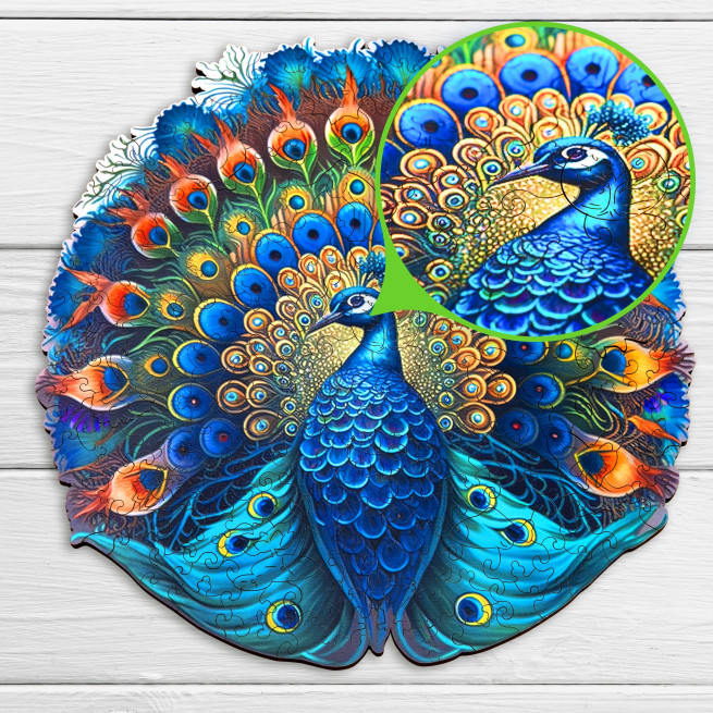 Images and photos of Peacock puzzle 200 pieces. ESC WELT.