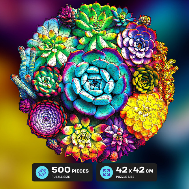 Images and photos of Succulent puzzle 500 pieces. ESC WELT.