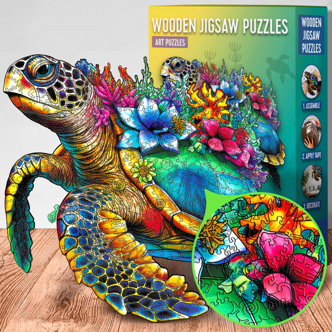 Images and photos of TURTLE PUZZLE 200 PIECES. ESC WELT.