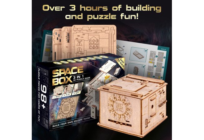 EscapeWelt 3D Puzzle Box Wood Construction Set - 24h delivery