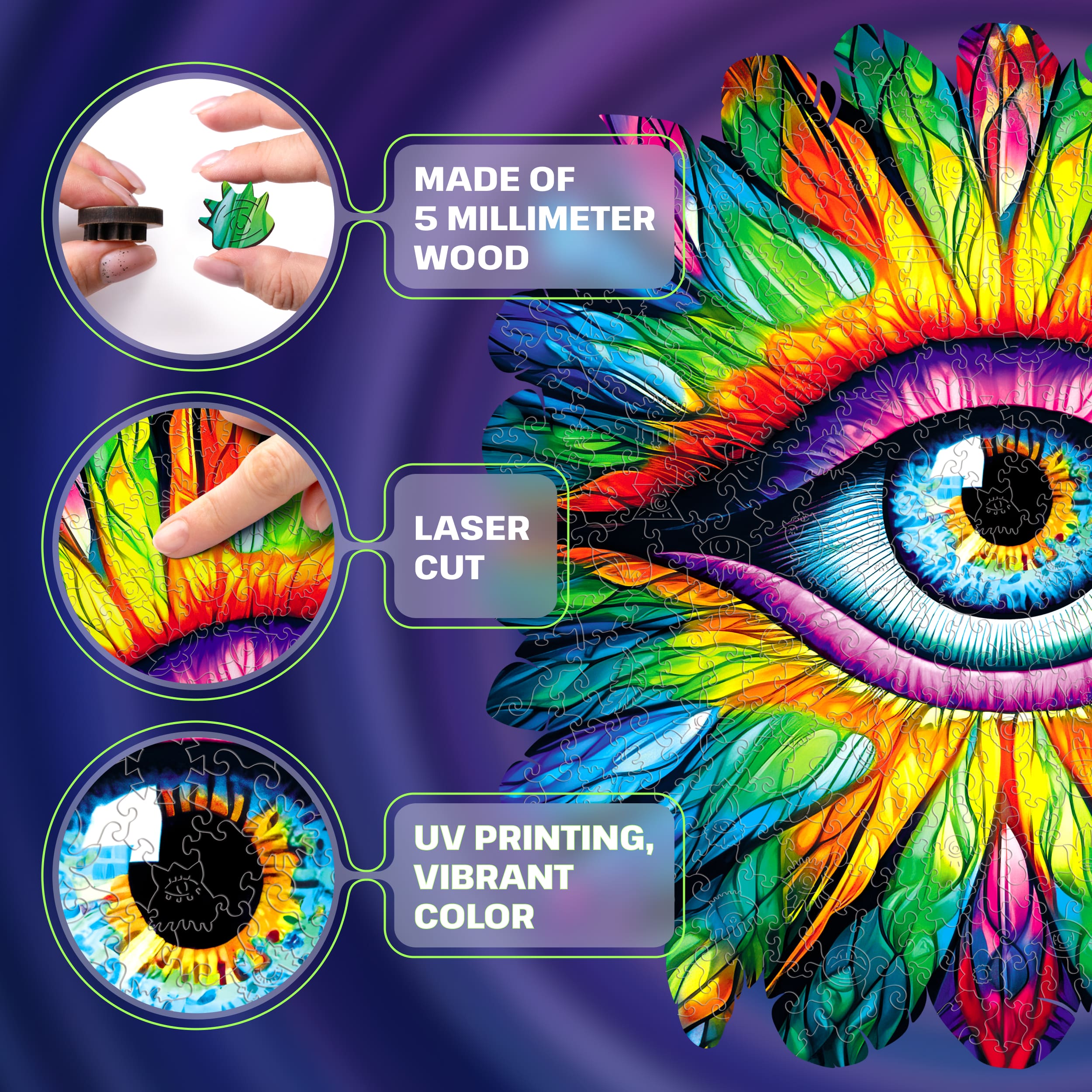 Images and photos of Eye puzzle 300 pieces. ESC WELT.