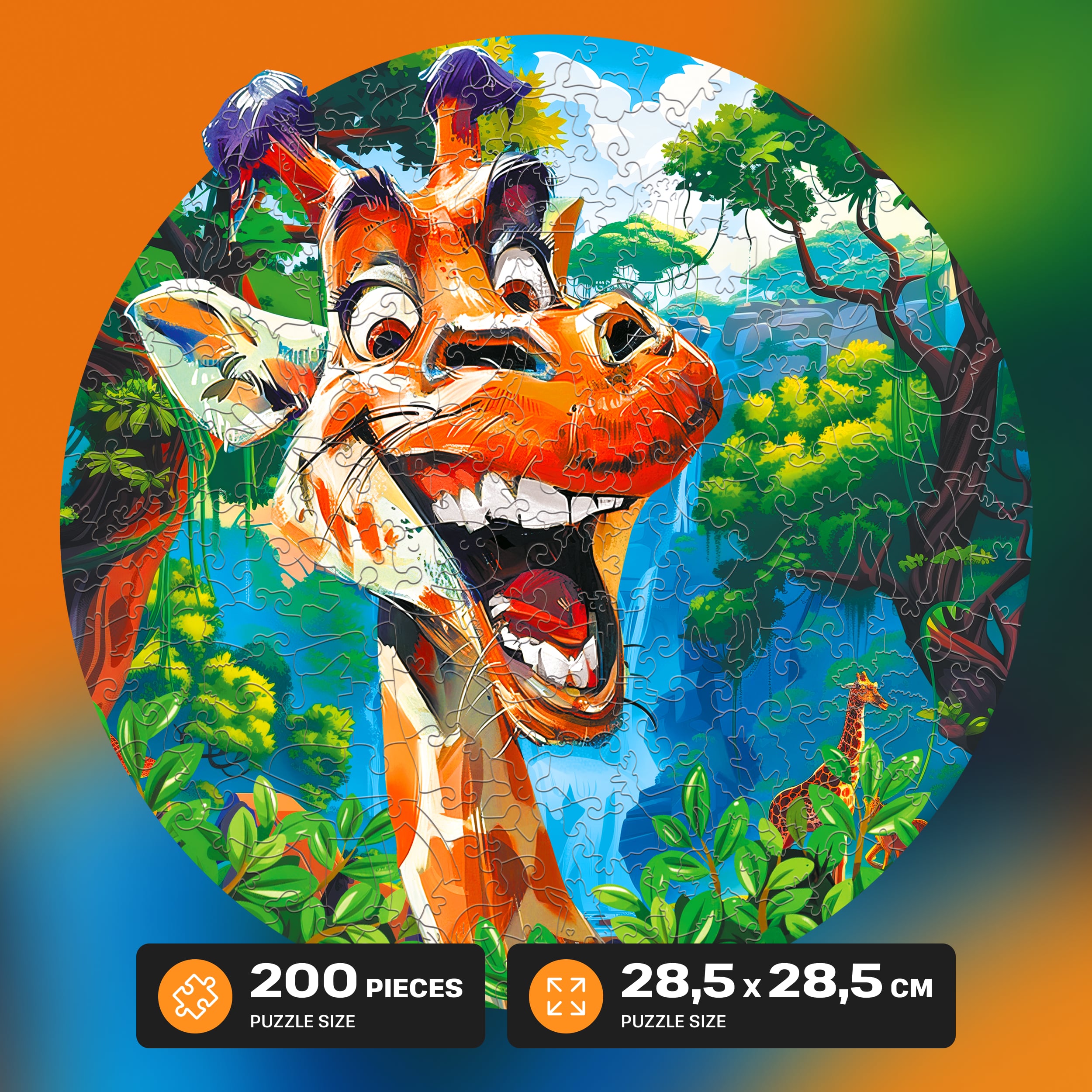 Images and photos of Funny Giraffe Puzzle 200 pieces. ESC WELT.