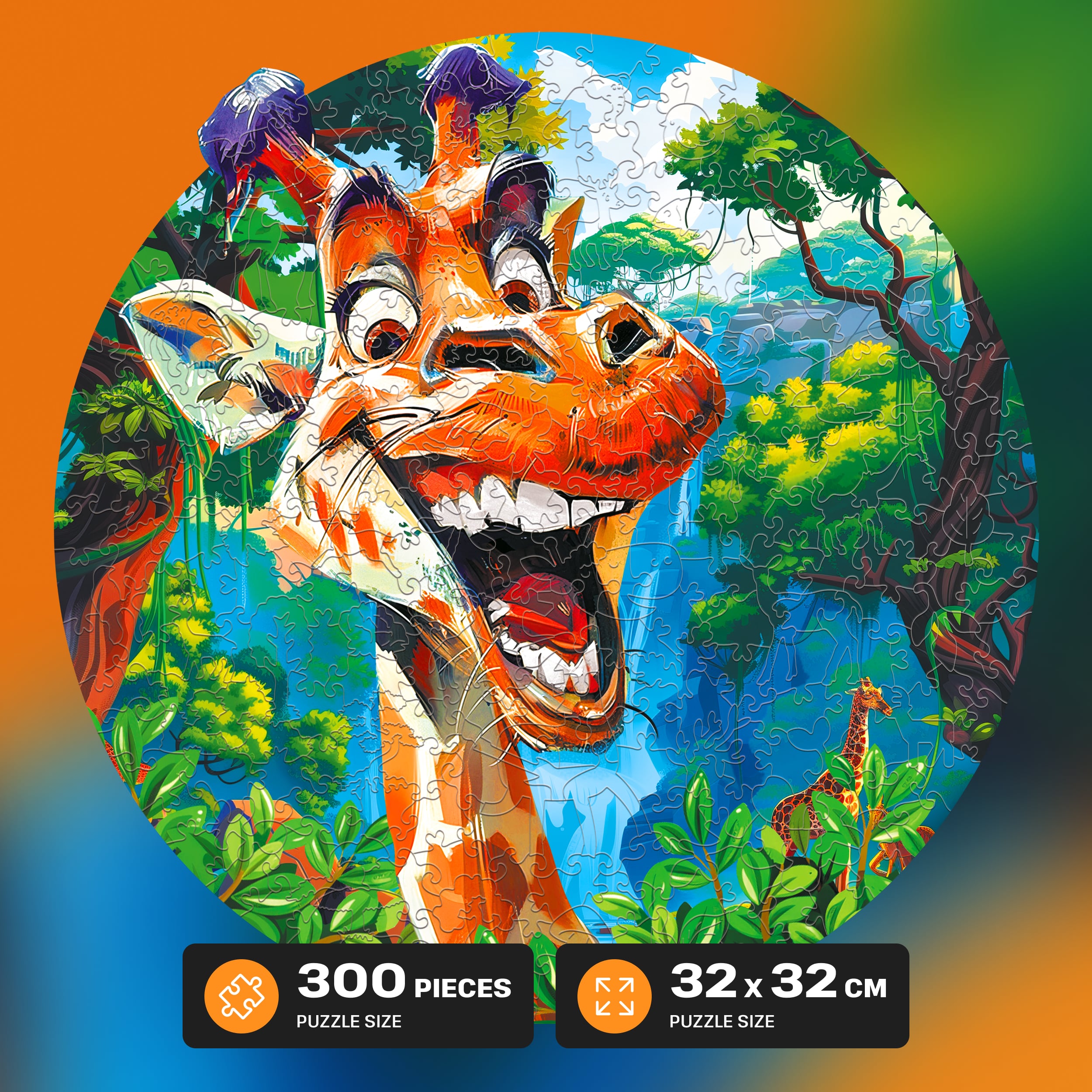 Images and photos of Funny Giraffe Puzzle 300 pieces. ESC WELT.