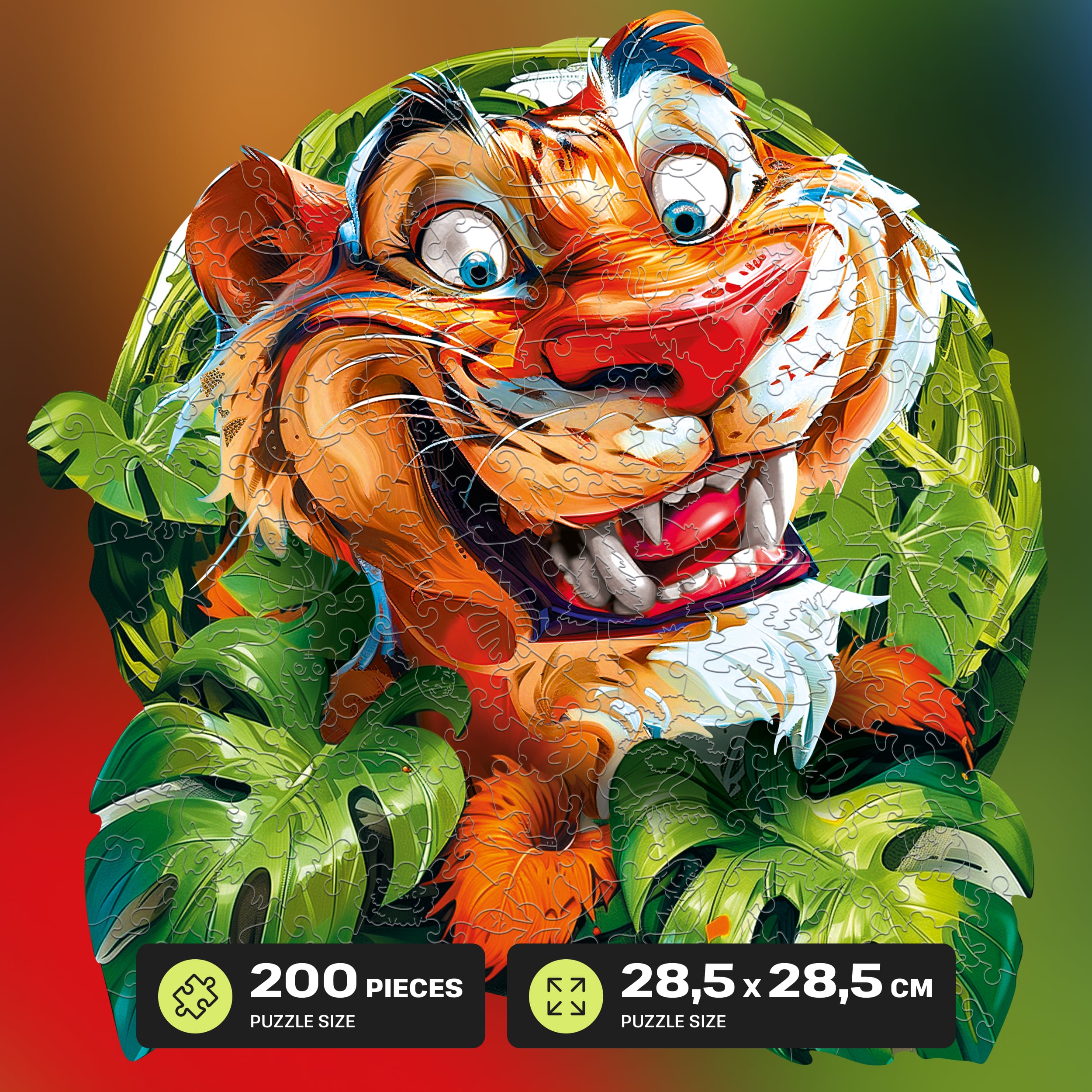 Images and photos of Funny Tiger Puzzle 200 pieces. ESC WELT.