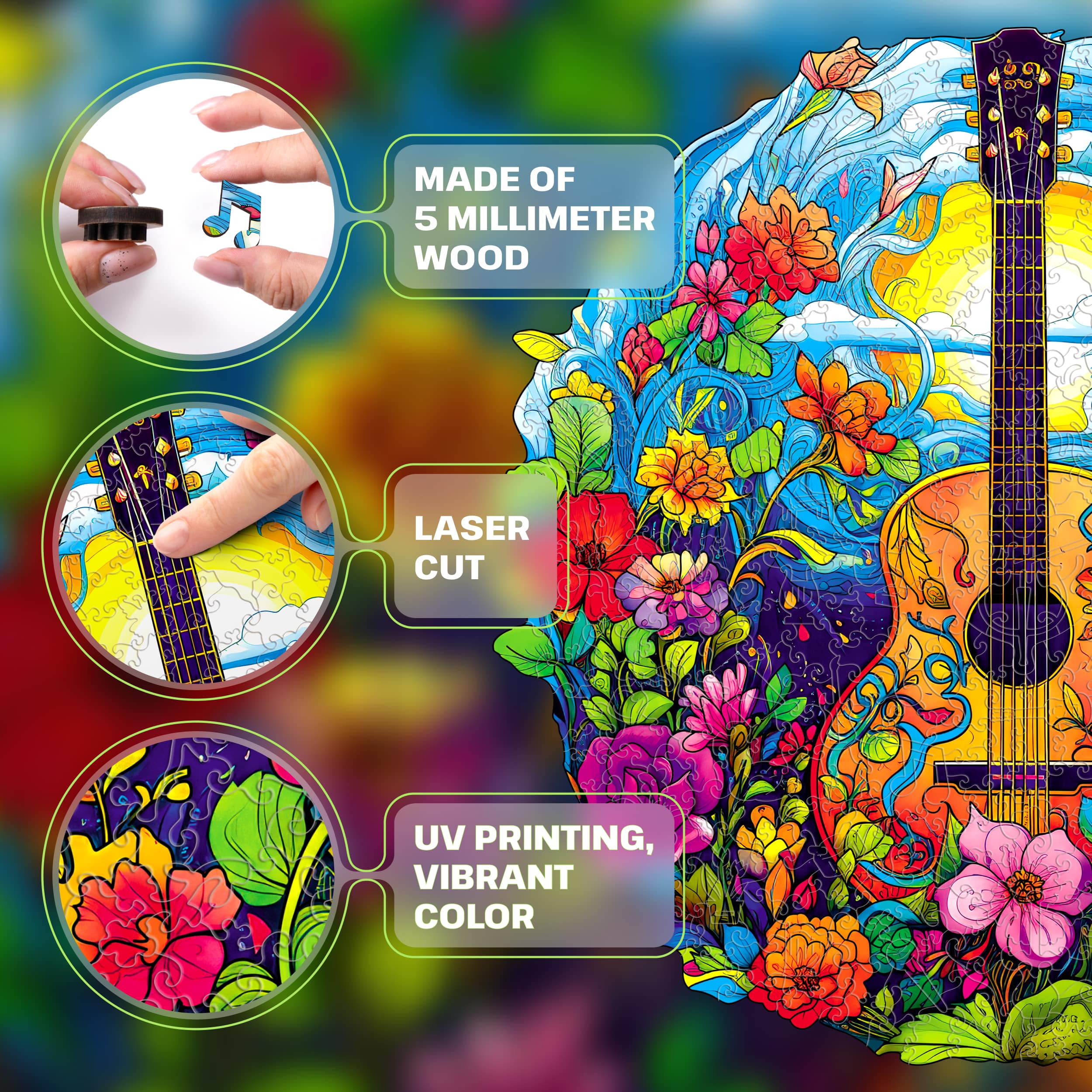 Images and photos of Guitar puzzle 300 pieces. ESC WELT.