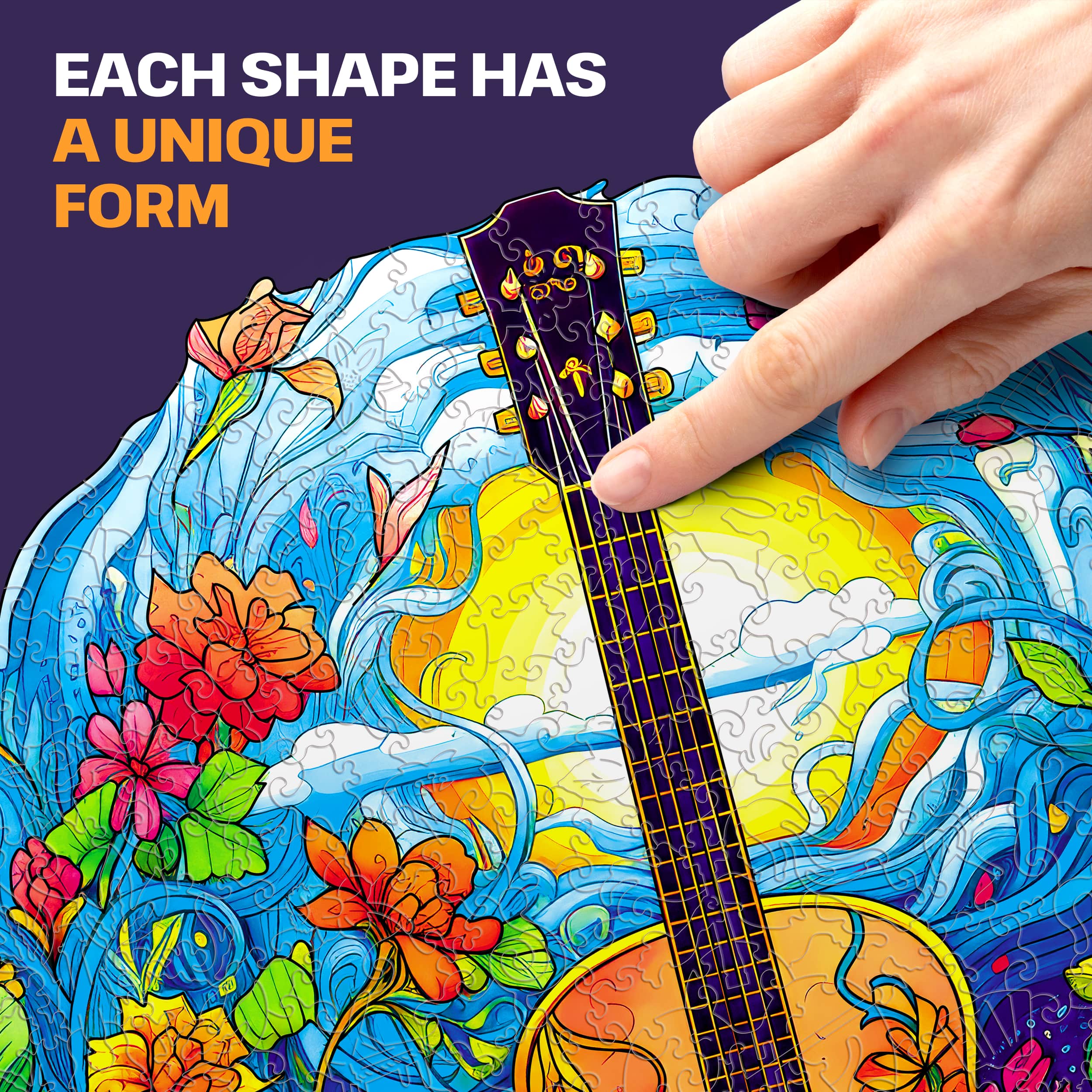 Buy Guitar puzzle 200 pieces $44 90 Best Wooden and Escape puzzles