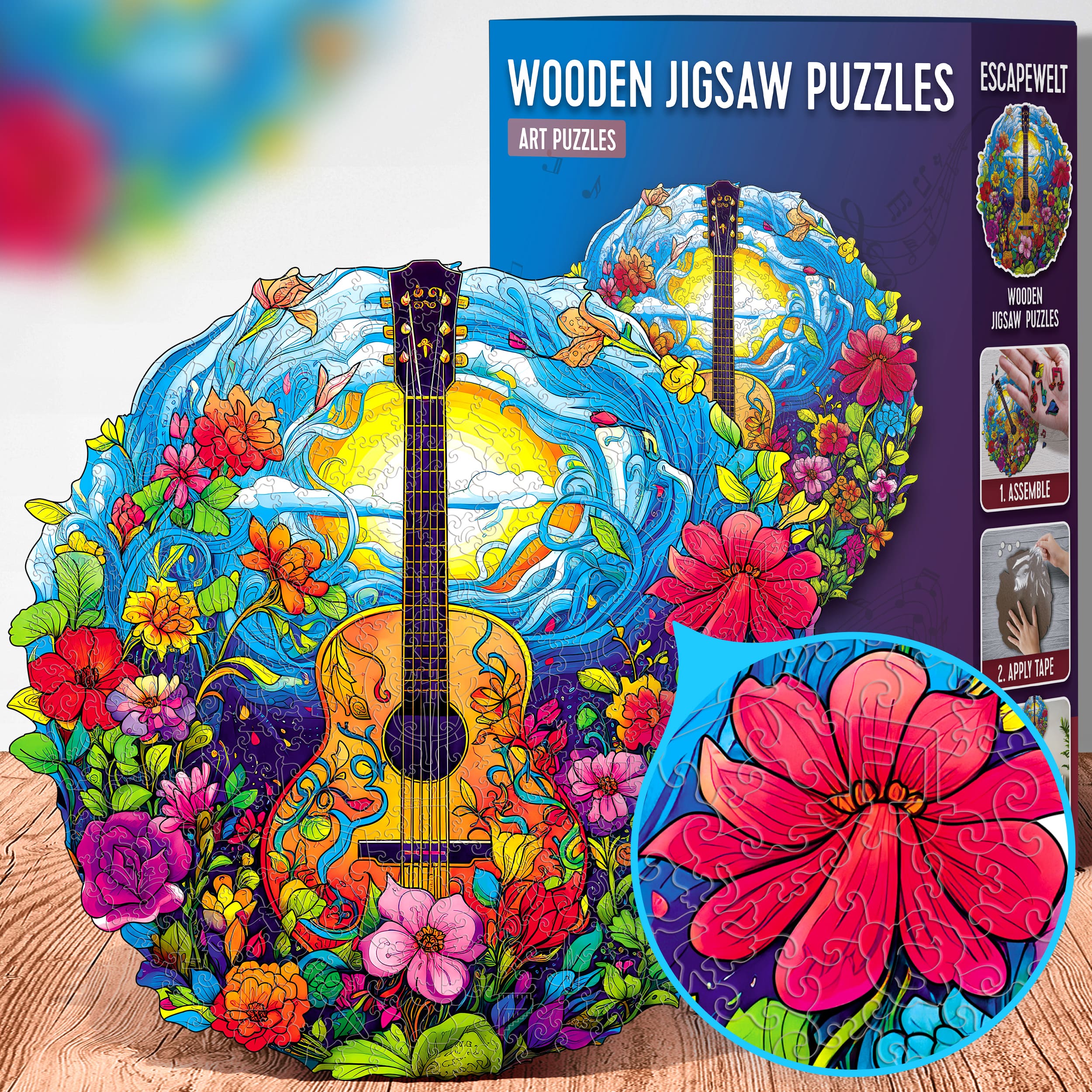 Images and photos of Guitar puzzle 300 pieces. ESC WELT.