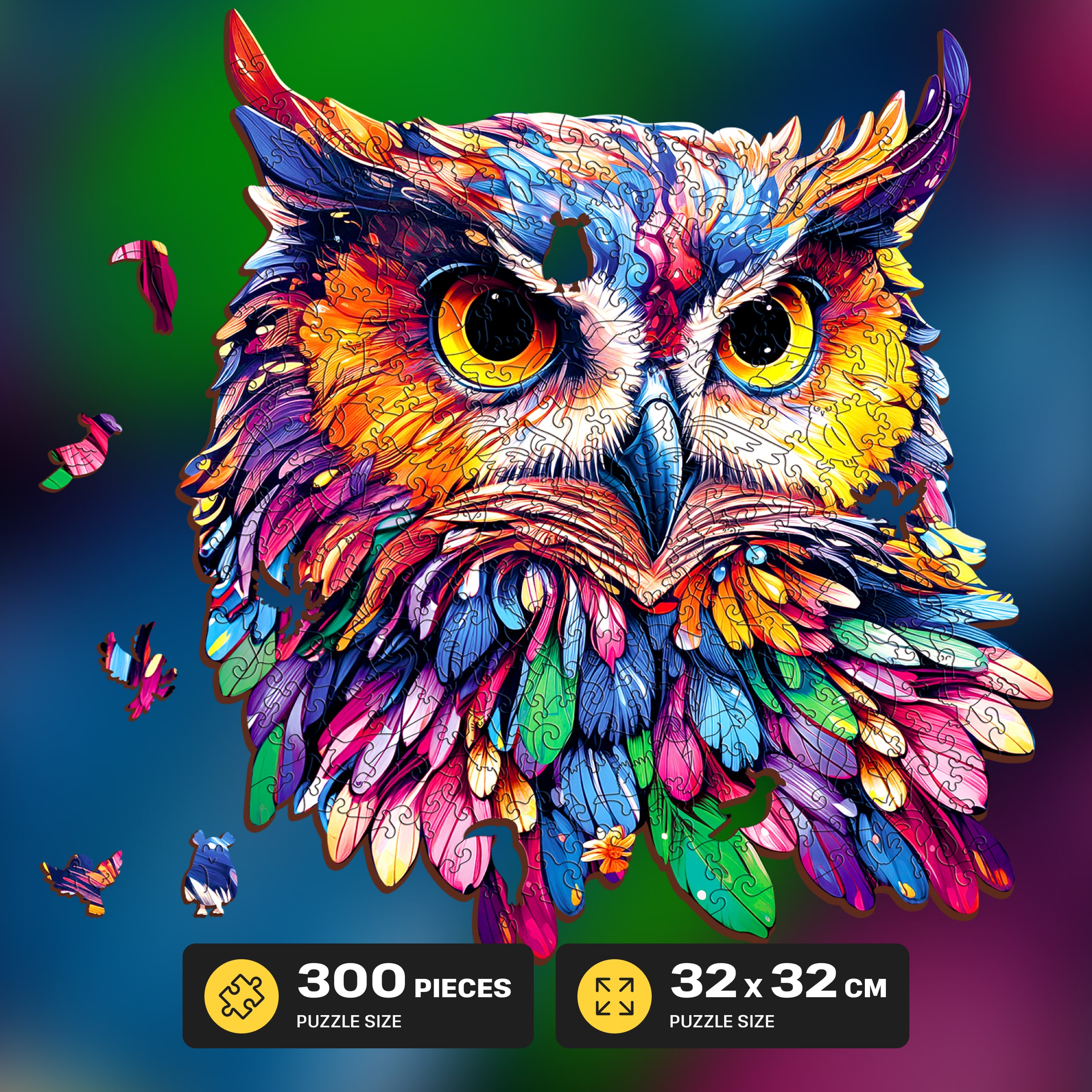 Images and photos of Owl puzzle 300 pieces. ESC WELT.