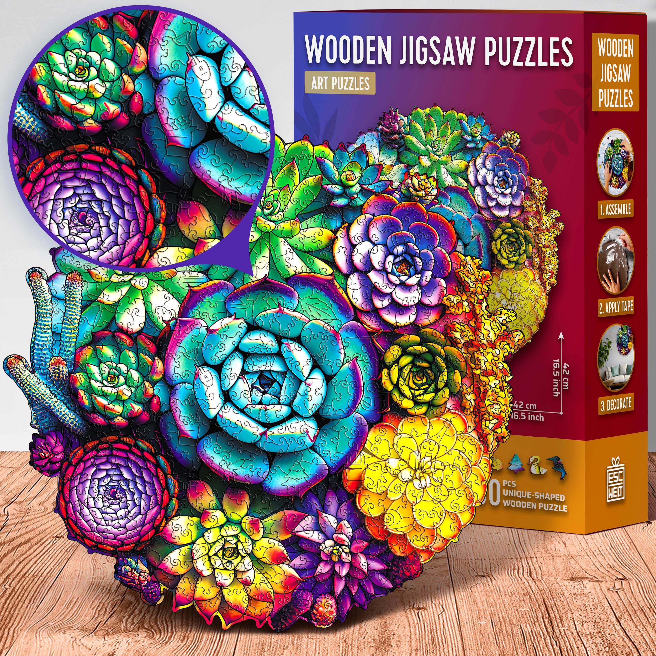 Images and photos of Succulent puzzle 500 pieces. ESC WELT.