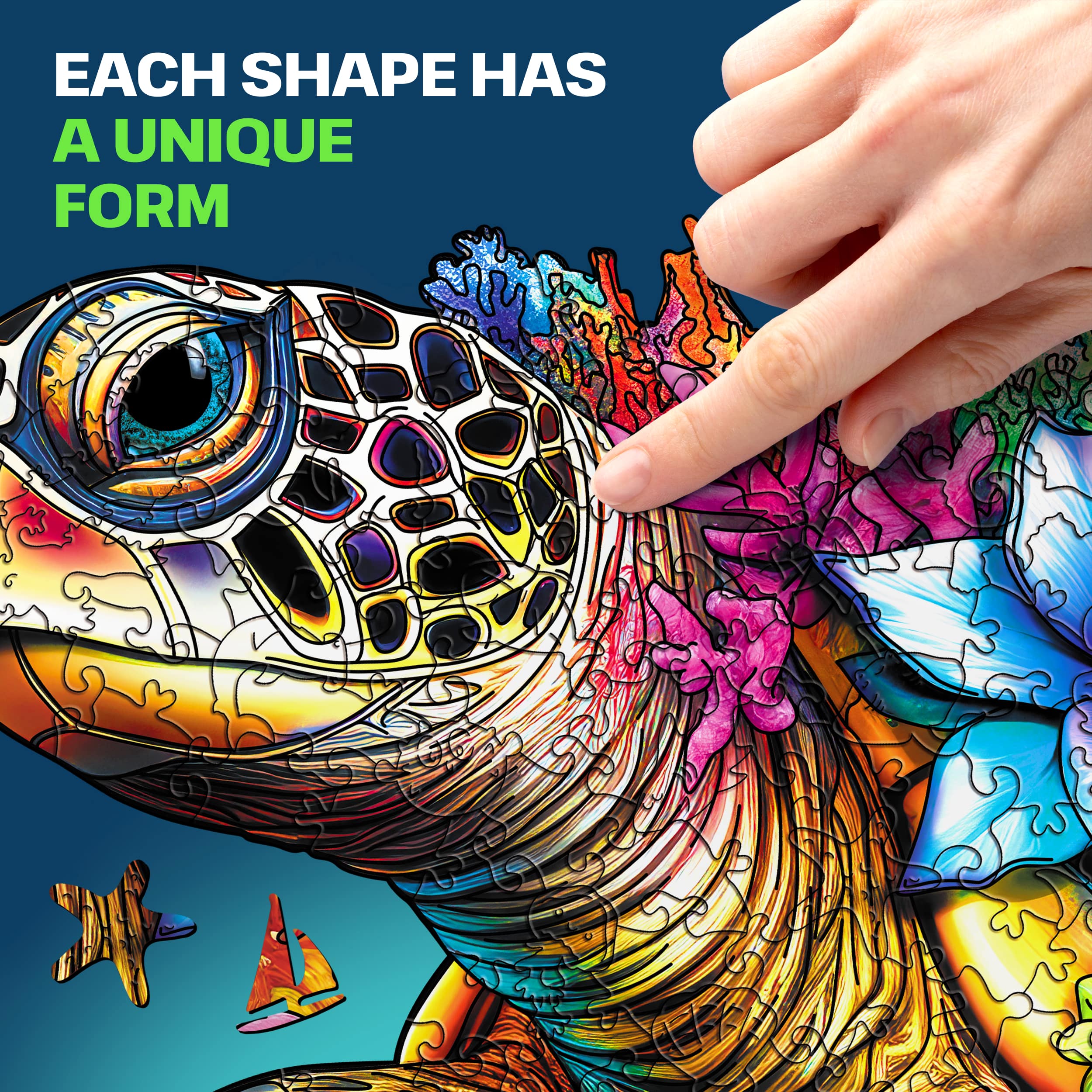 Images and photos of Turtle puzzle 300 pieces. ESC WELT.