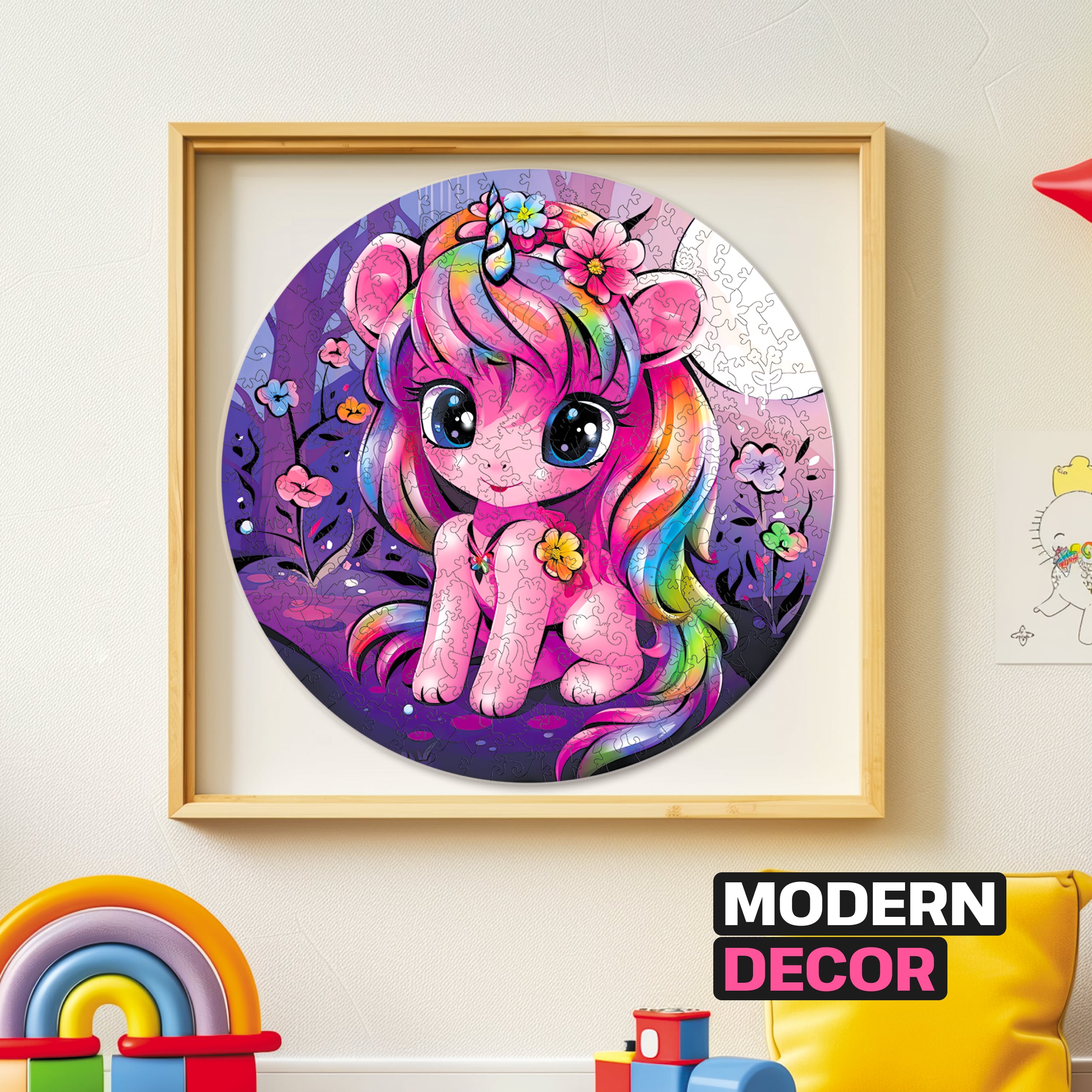 Images and photos of Unicorn Puzzle 200 pieces. ESC WELT.