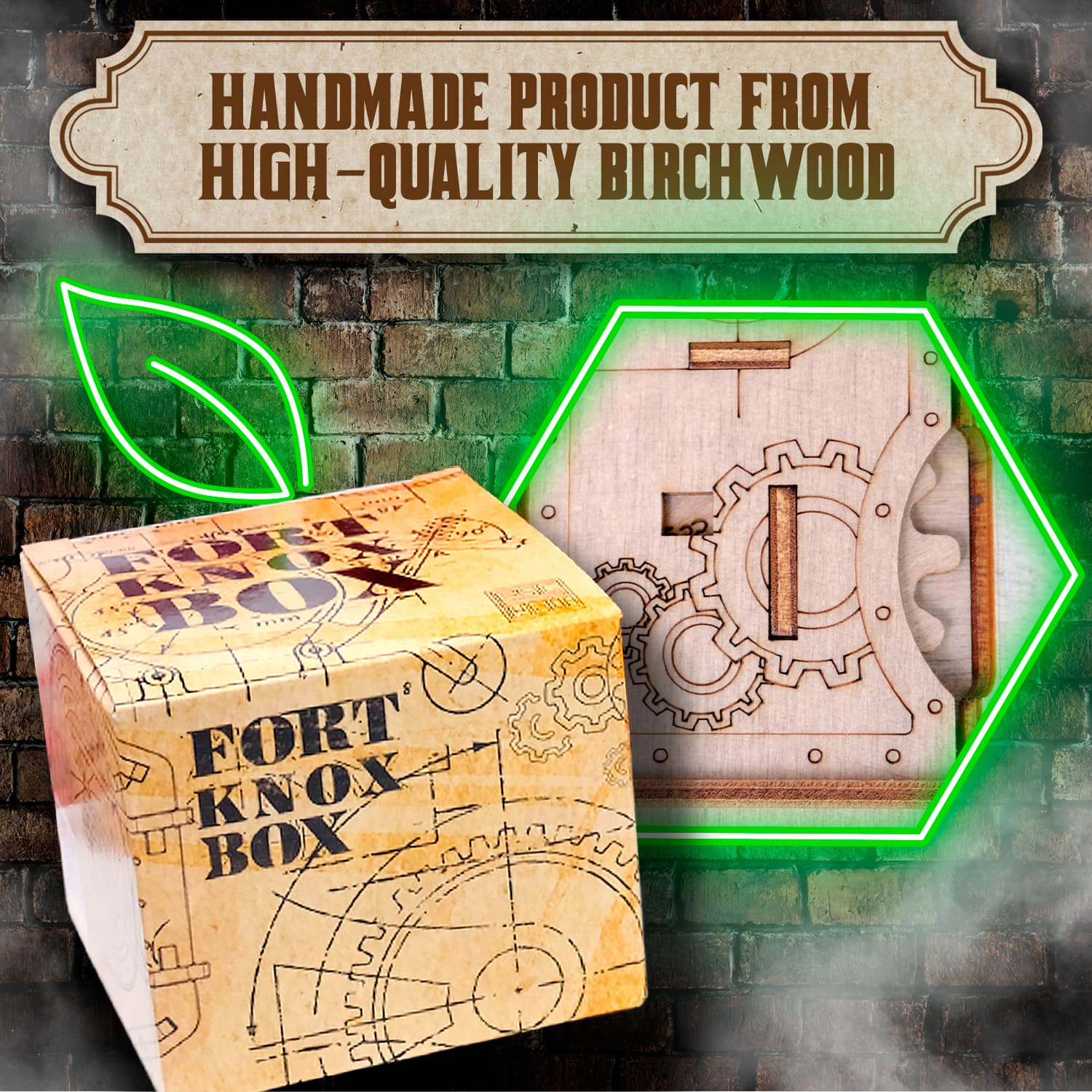 ESC WELT Fort Knox Box PRO 3D Wooden Puzzle - 3-in-1 Puzzle Box Brain Teaser Game For Adults & Teens