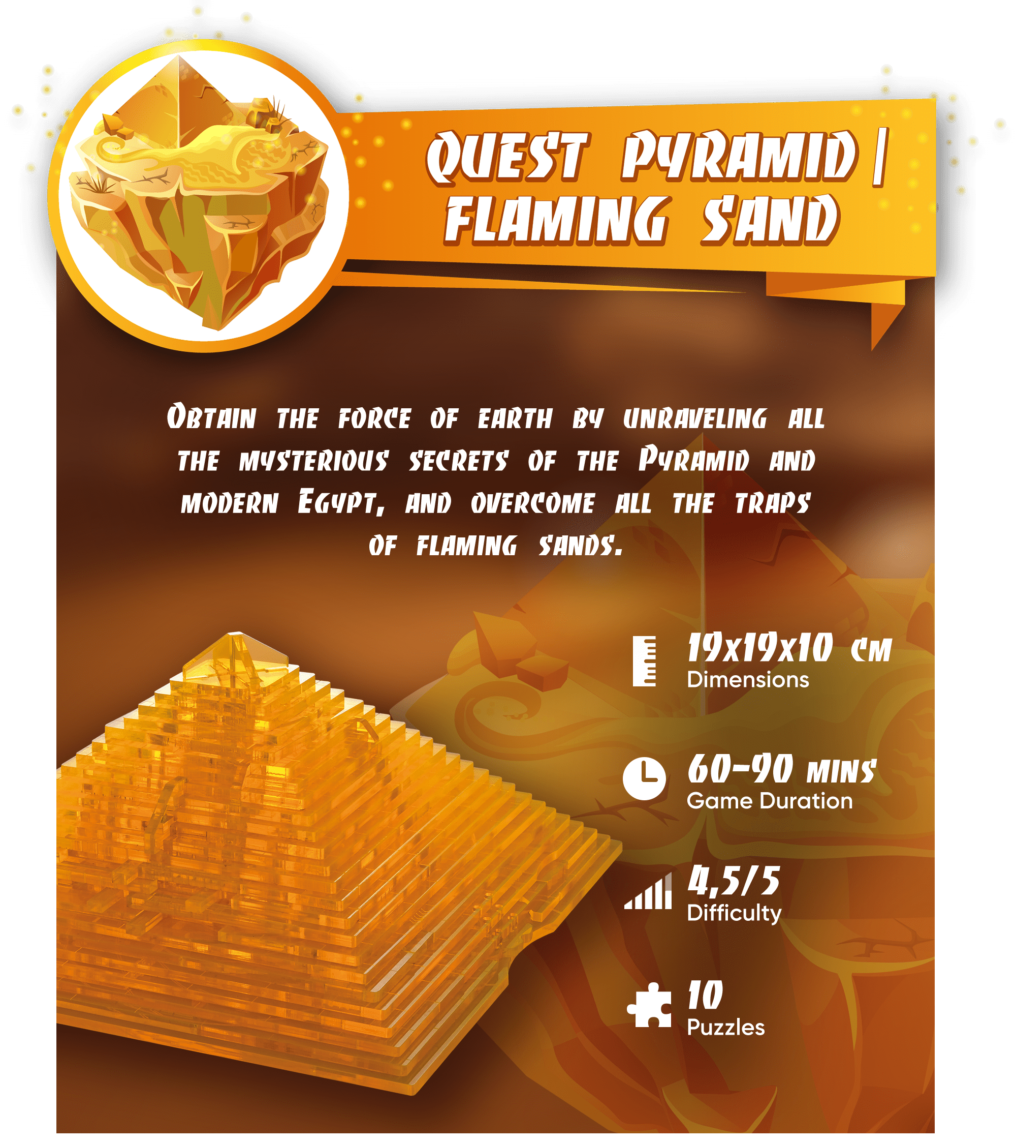 Images and photos of Quest Pyramid Flaming Sand. ESC WELT.